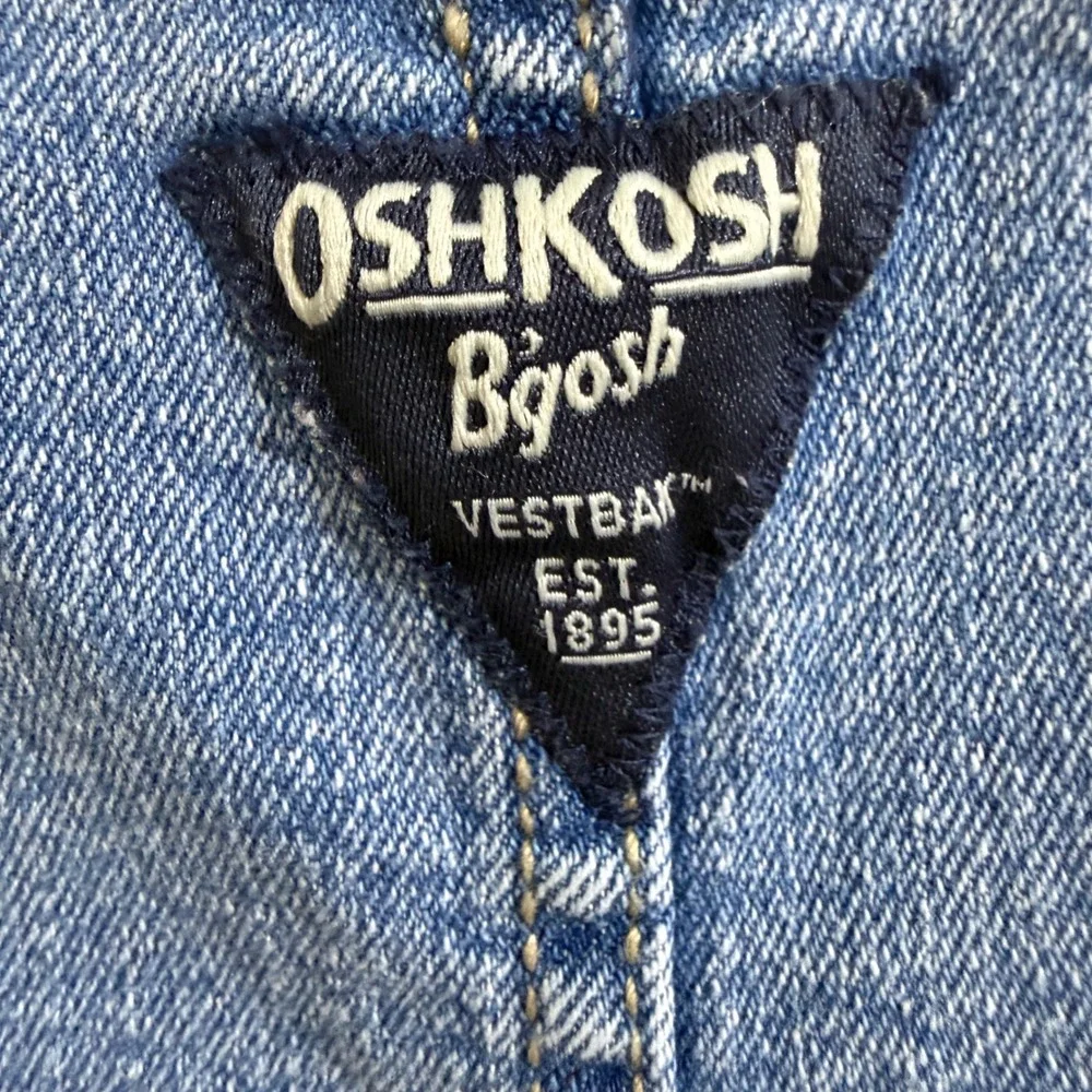OshKosh Bgosh Kids Light Wash Denim‎ Bib Overalls Carpenter Blue Jeans farm
